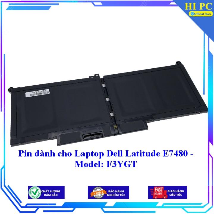 Pin dành cho Laptop Dell Latitude E7480 - Model: F3YGT - Hàng Nhập Khẩu