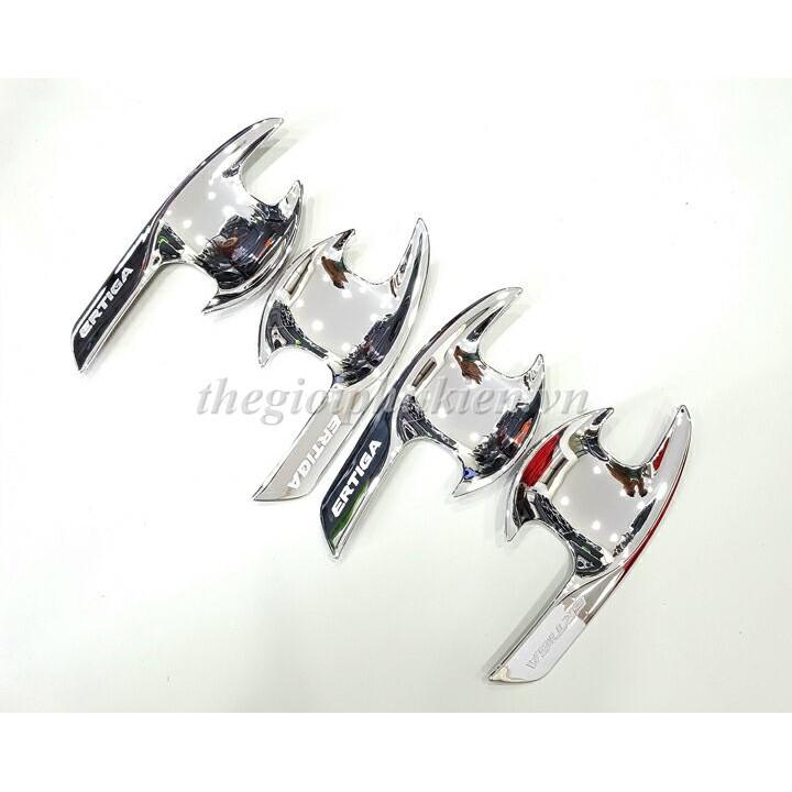 Bộ ốp tay nắm, hõm cửa xe Suzuki Ertiga mạ Crom cao cấp