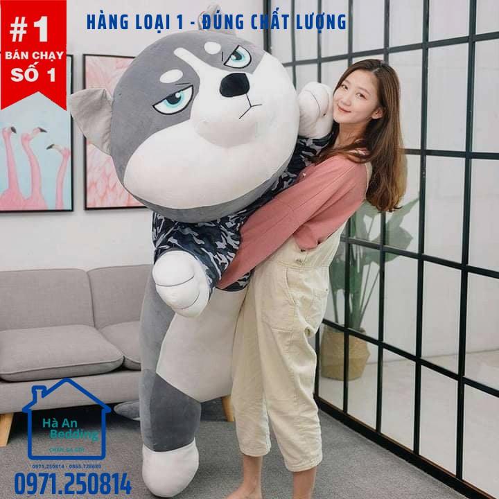 (Hàng Loại 1) Chó Husky Bông Siêu To Khổng Lồ - Gấu Bông Husky