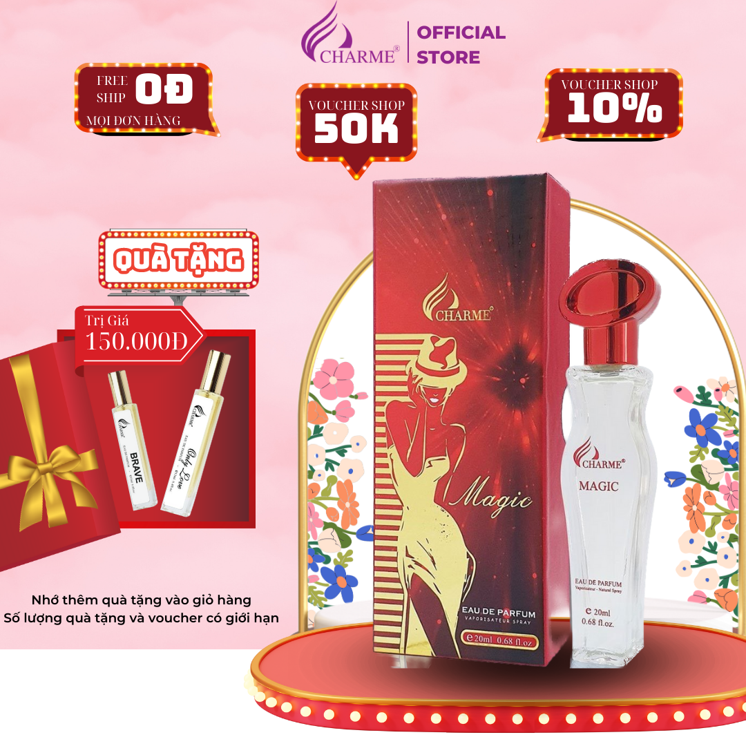 Nước Hoa CHARME MAGIC ĐỎ Mùi Hương Unisex Dịu Nhẹ Quyến Rũ Tự Tin 20ml