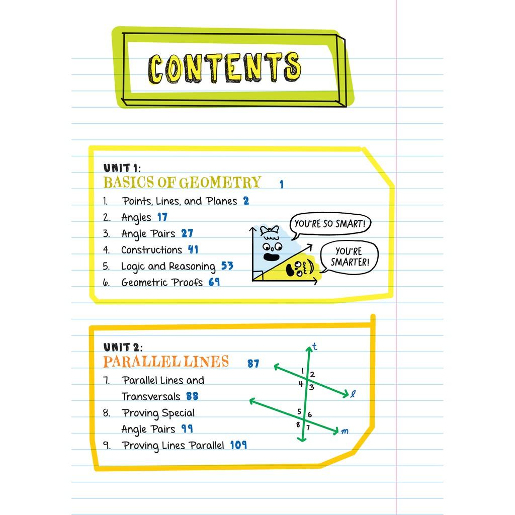 Sách Everything you need to ace Geometry, Sổ tay hình học , tổng hợp kiến thức từ lớp 8 đến lớp 12