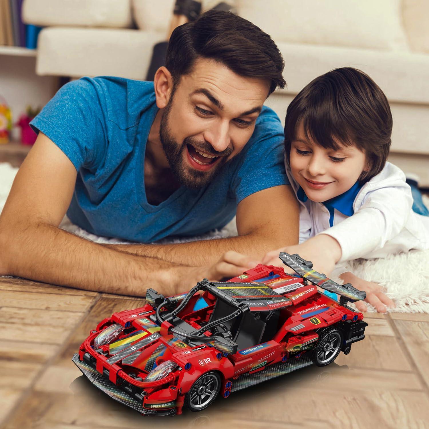 Đồ Chơi Lắp Ráp Xe Đua Chạy Đà Siêu Tốc Độ - Super Speed Pullback Racing Car - Toys&amp;Joys 3307 (513 Mảnh Ghép)