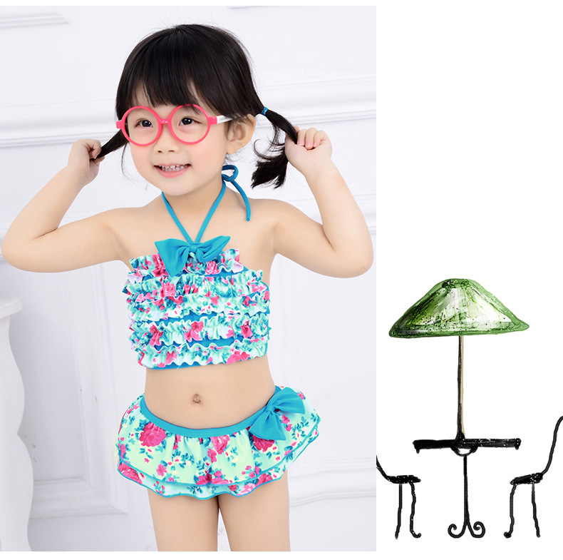 Đồ bơi hai mảnh dễ thương cho bé gái 8-20kg