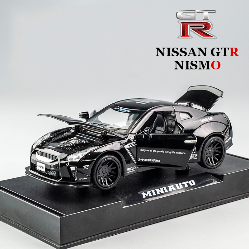 Xe Mô Hình Hợp Kim Thể Thao Nissan GTR Tỉ Lệ 1:32 Siêu Ngầu Dáng Đẹp Đồ Chơi Quà Tặng, Trưng Bày