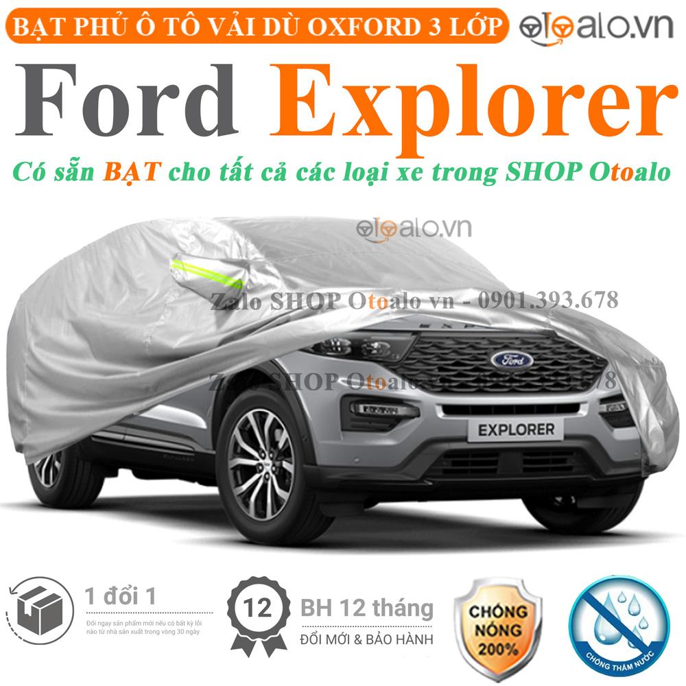 Bạt che phủ xe ô tô Ford Explorer vải dù 3 lớp CAO CẤP BPXOT - OTOALO