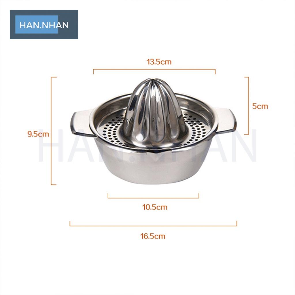 Vắt cam chanh bằng tay inox 304 - Loại nhỏ có lọc kích thước 13.5cm x 9.5cm