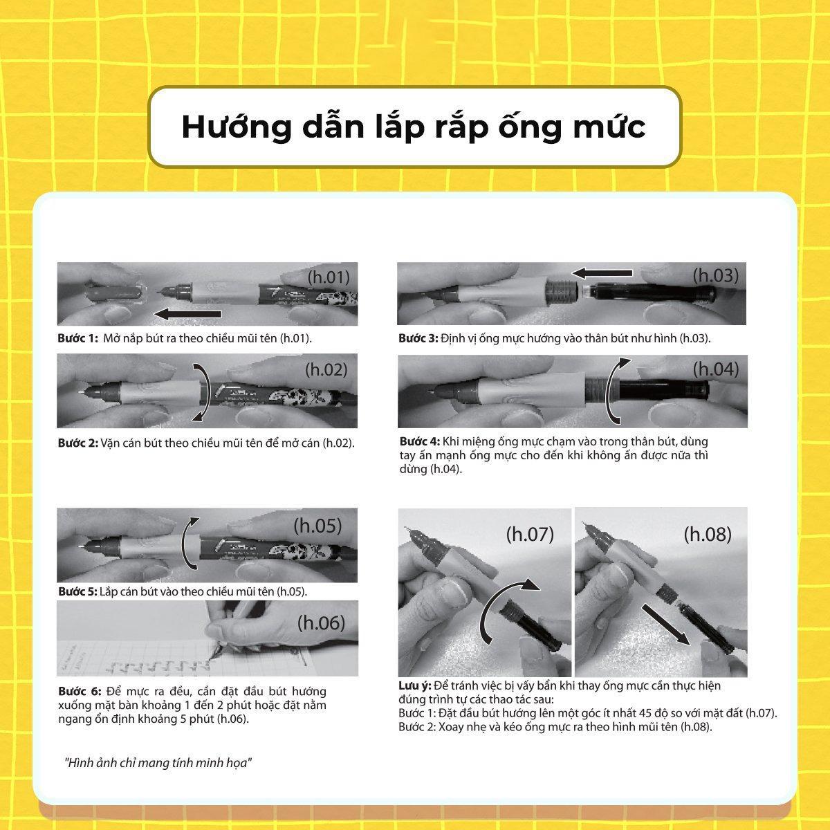 Bút Máy Chipy - Thiên Long FTC-020 - Thân Xanh - Mực Xanh