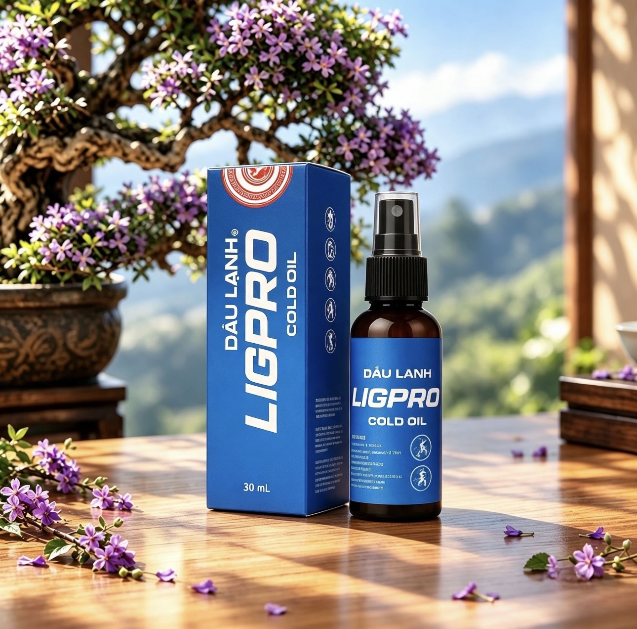 Chai xịt lạnh xoa bóp Ligpro 30ml, giảm đau sau chấn thương