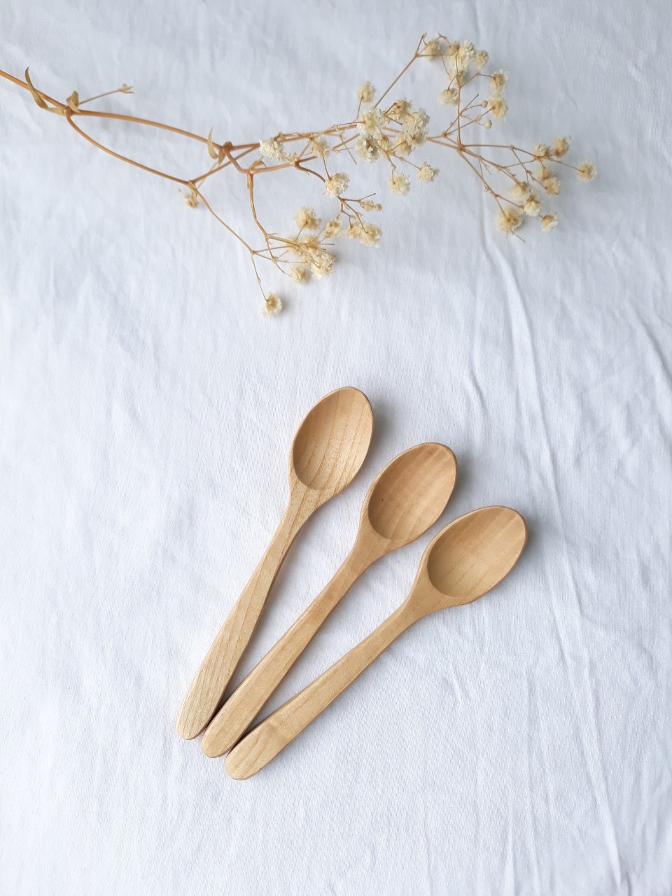 Bộ 6 thìa gỗ tần bì uống cà phê, sinh tố 13.5 cm x 2.3 cm