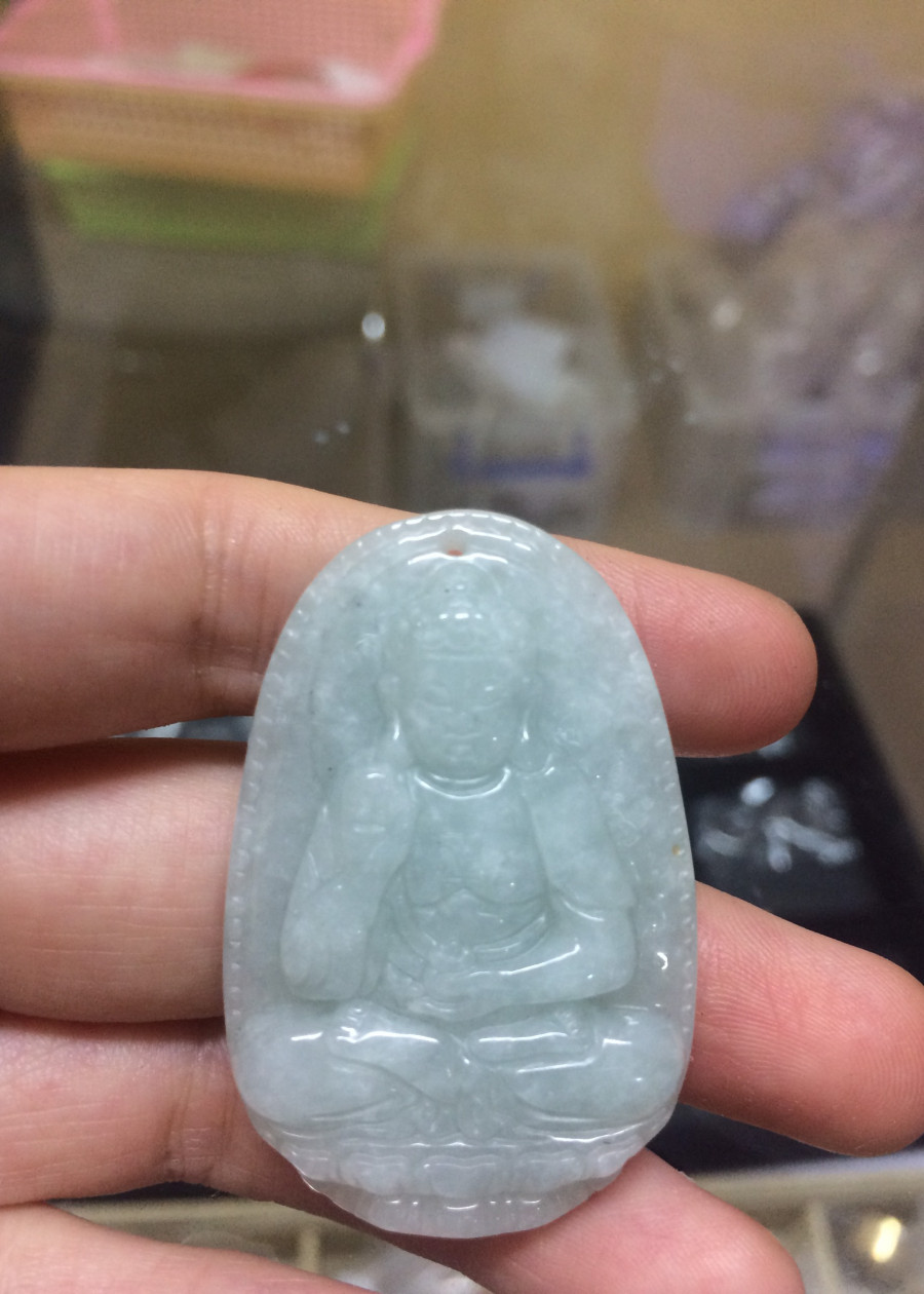 Phật Bản Mệnh A Di Đà ngọc Jade