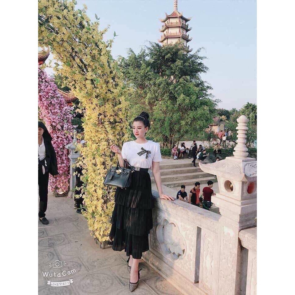 Chân váy Maxi 4 tầng dáng dài Hàn Quốc