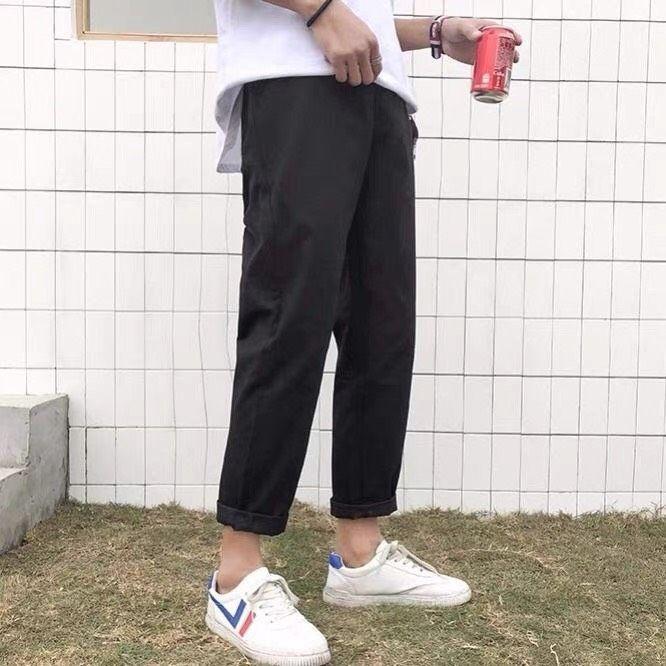 QUẦN BAGGY KAKI NAM NỮ MÀU ĐEN ỐNG XUÔNG UNISEX JOGGER XUÔNG TRƠN