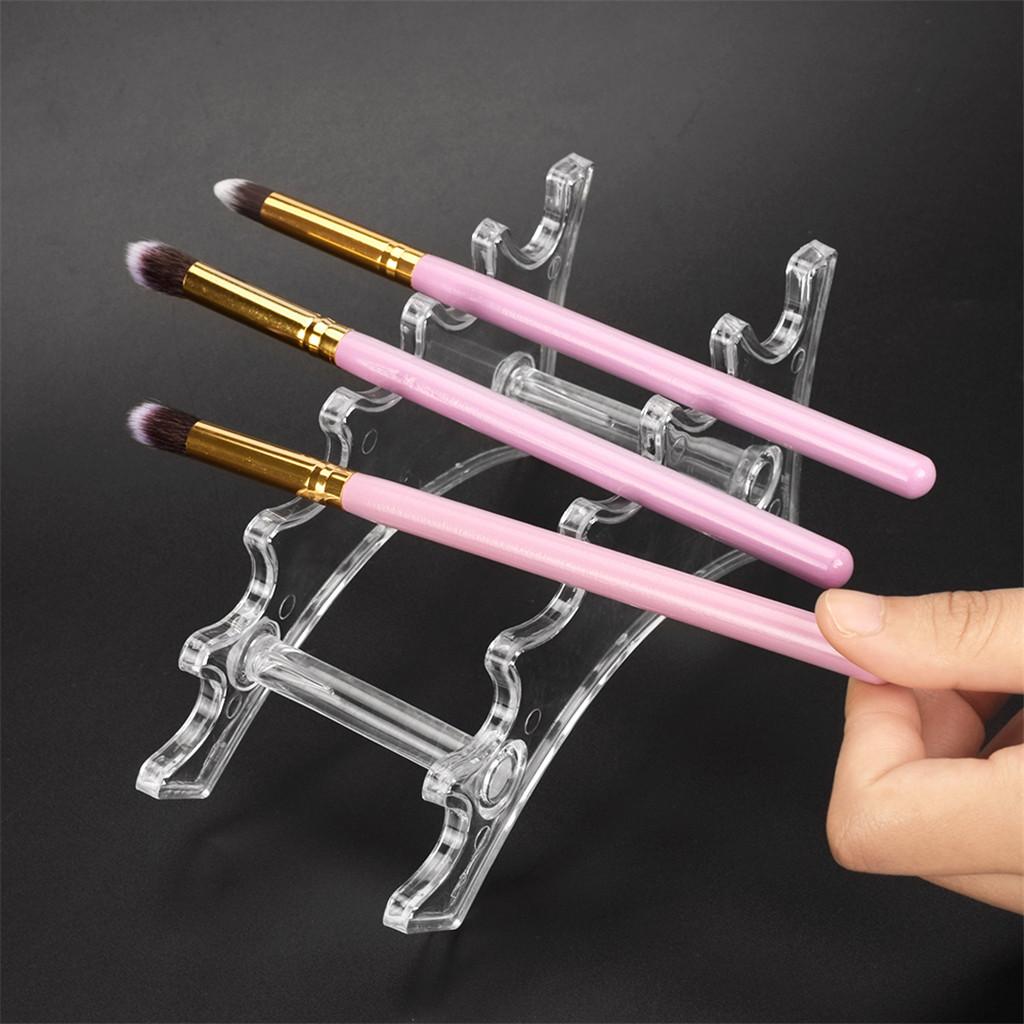 Acrylic Makeup Brush Holder Cosmetic Eyebrow Pencil Display Stand Rack Shelf