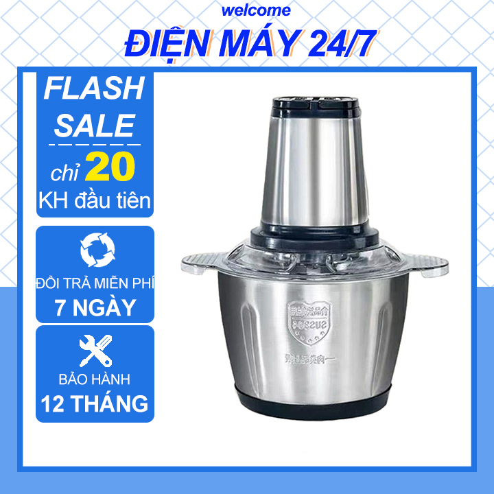 Máy Xay Thực Phẩm Đa Năng 250W Cối INOX 304, Dung Tích 2.0L