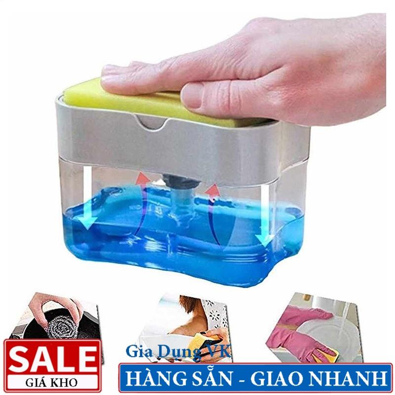 Hộp Đựng Nước Rửa Chén Và Miếng Rửa Chén Bát 2 in 1