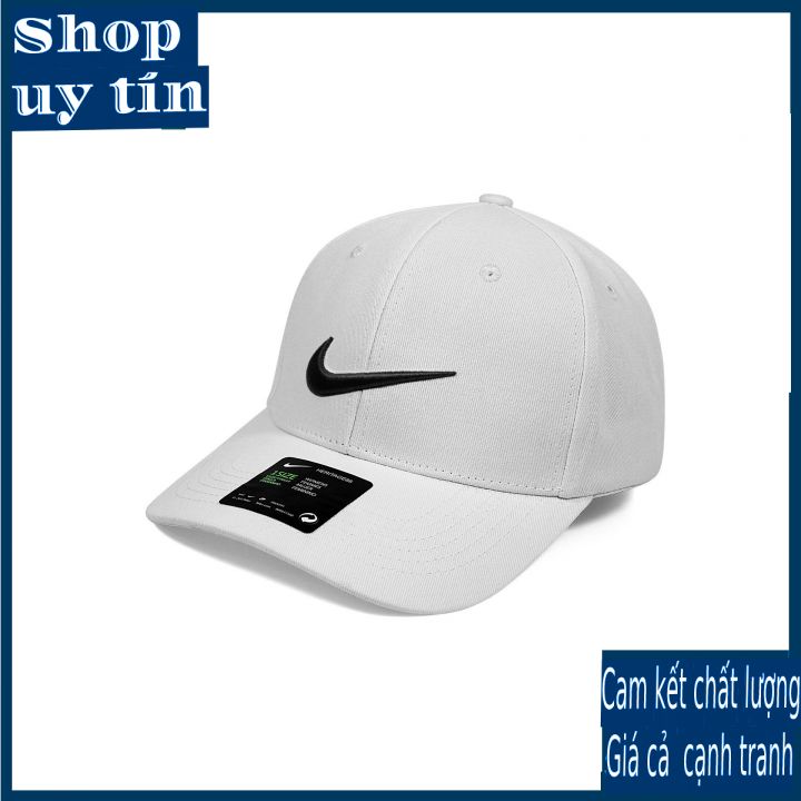 Freeship - MŨ/NÓN KẾT LƯỠI TRAI LOGO THÊU CỔ ĐIỂN THỜI TRANG NAM NỮ CAO CẤP - màu trắng / màu đen