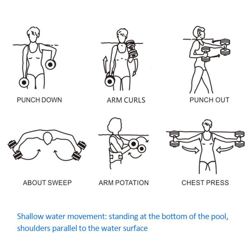EVA Water Floating Dumbbell Aerobics Men And Women Water Dumbbell Swimming Equipment Water Yoga Fitness Dumbbell