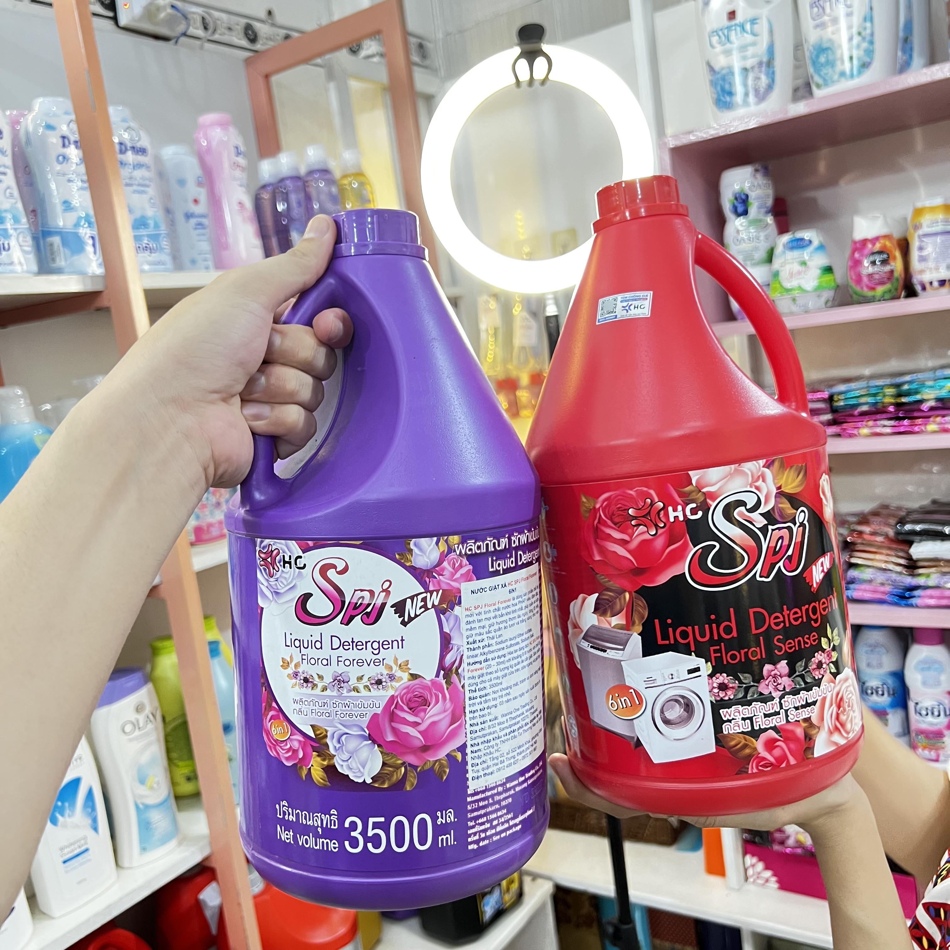 Nước giặt xả SPJ 3500ml Thái Lan hương thơm dễ chịu bám lâu quần áo dịu nhẹ