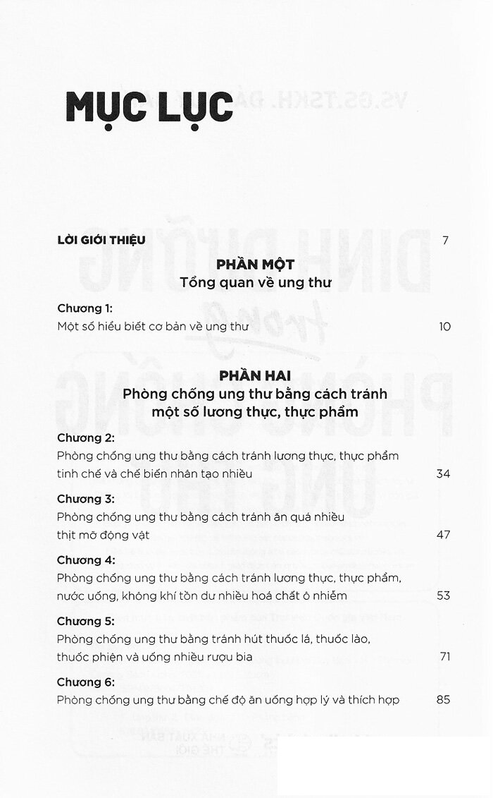 Dinh Dưỡng Trong Phòng Chống Ung Thư - Viện sĩ, Giáo sư, Tiến sĩ Khoa học Đái Duy Ban