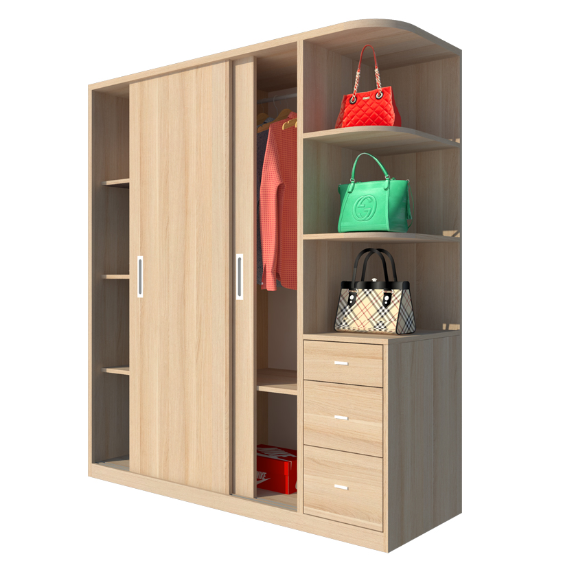 Tủ Quần Áo Gỗ Công Nghiệp Cửa Lùa OHAHA - CL002