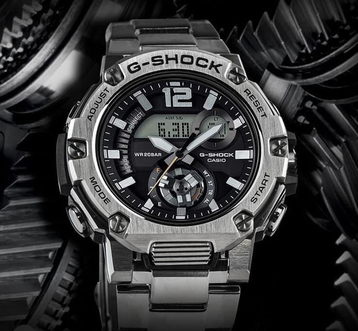 Đồng Hồ Nam Dây Thép Casio G-Shock GST-B300SD-1ADR Chính Hãng - Bluetooth - Năng lượng mặt trời - Lõi Carbon - GST-B300SD-1A Tough Solar G-Steel