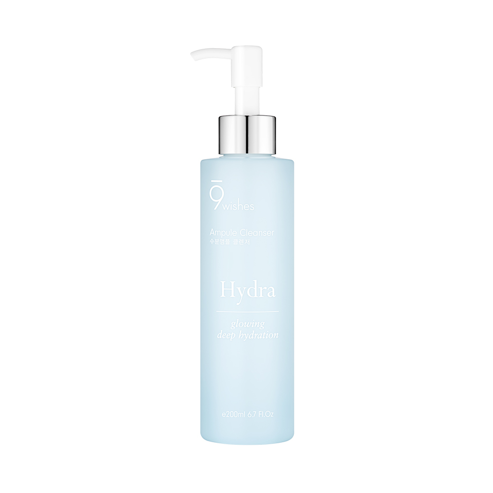 Gel Rửa Mặt Dưỡng Ẩm 9Wishes Hydra Cleansing Ampule Glowing Deep Hydration 200ml