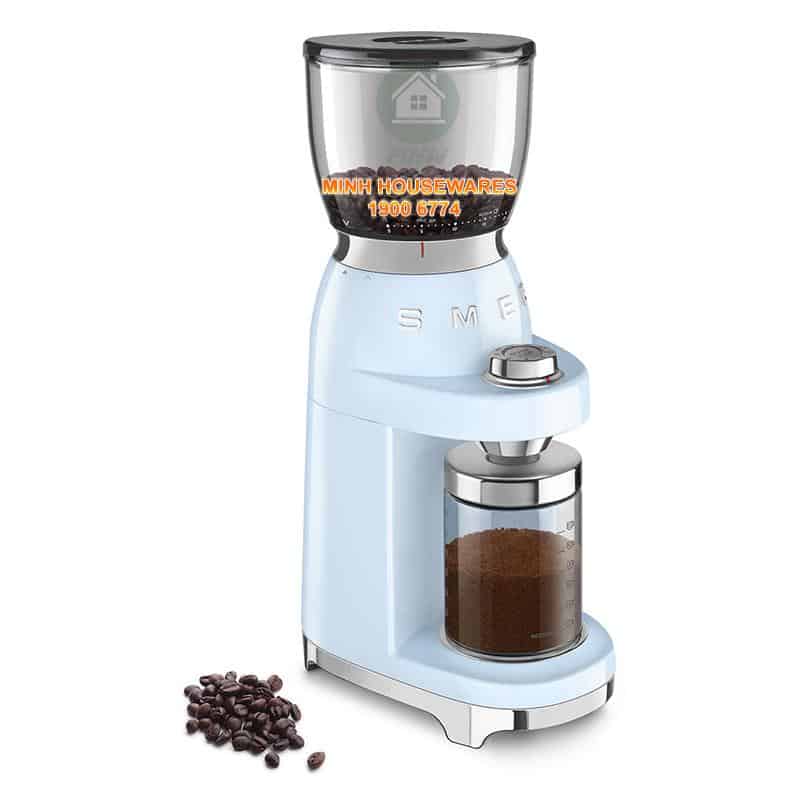 Máy xay cafe SMEG CGF01PBEU màu xanh dương Hàng chính hãng
