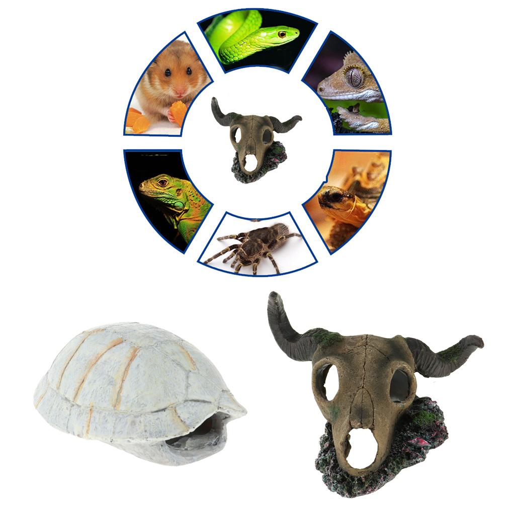 Mini Reptile Hiding Cave Landscape Ornament Reptile Water Container Shape 1