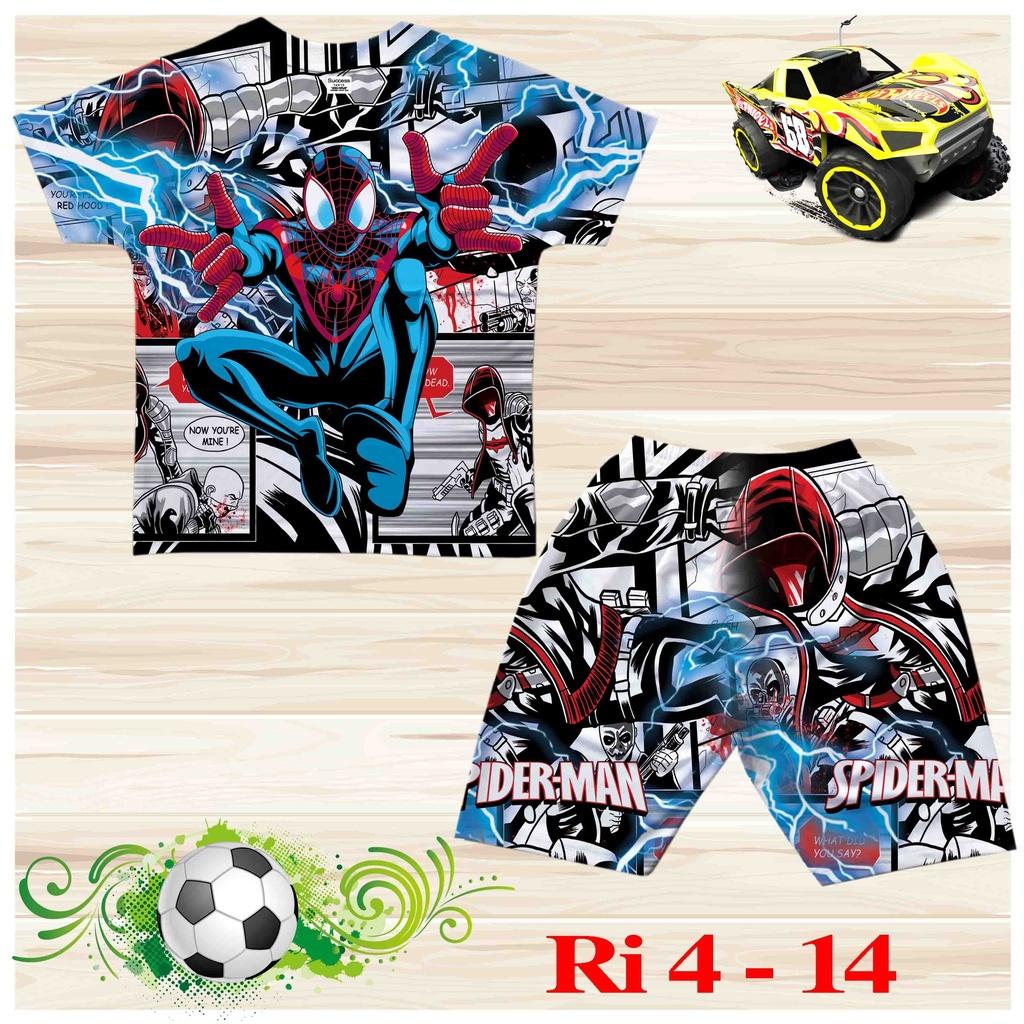 Đồ bộ bé trai, bộ ba lỗ cho bé trai hình Siêu nhân Iron man bigsize 18-65KG chất thun lạnh Thái mát
