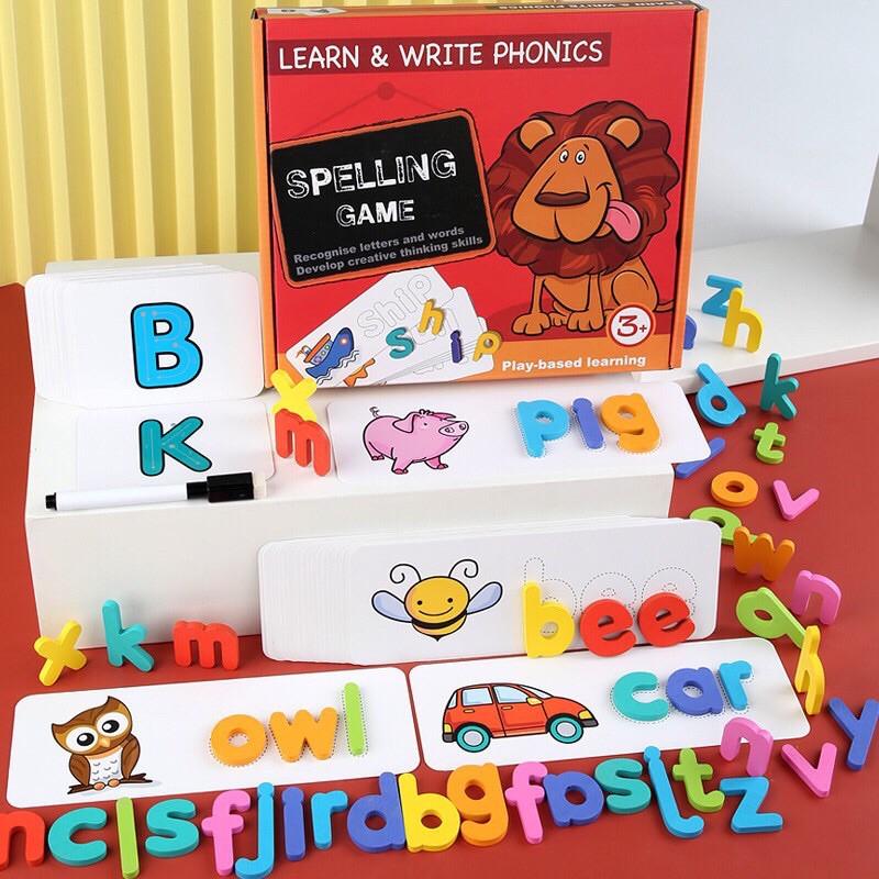 Spelling Game 2- Chữ Cái Tiếng Anh,52 bộ thẻ học ghép chữ