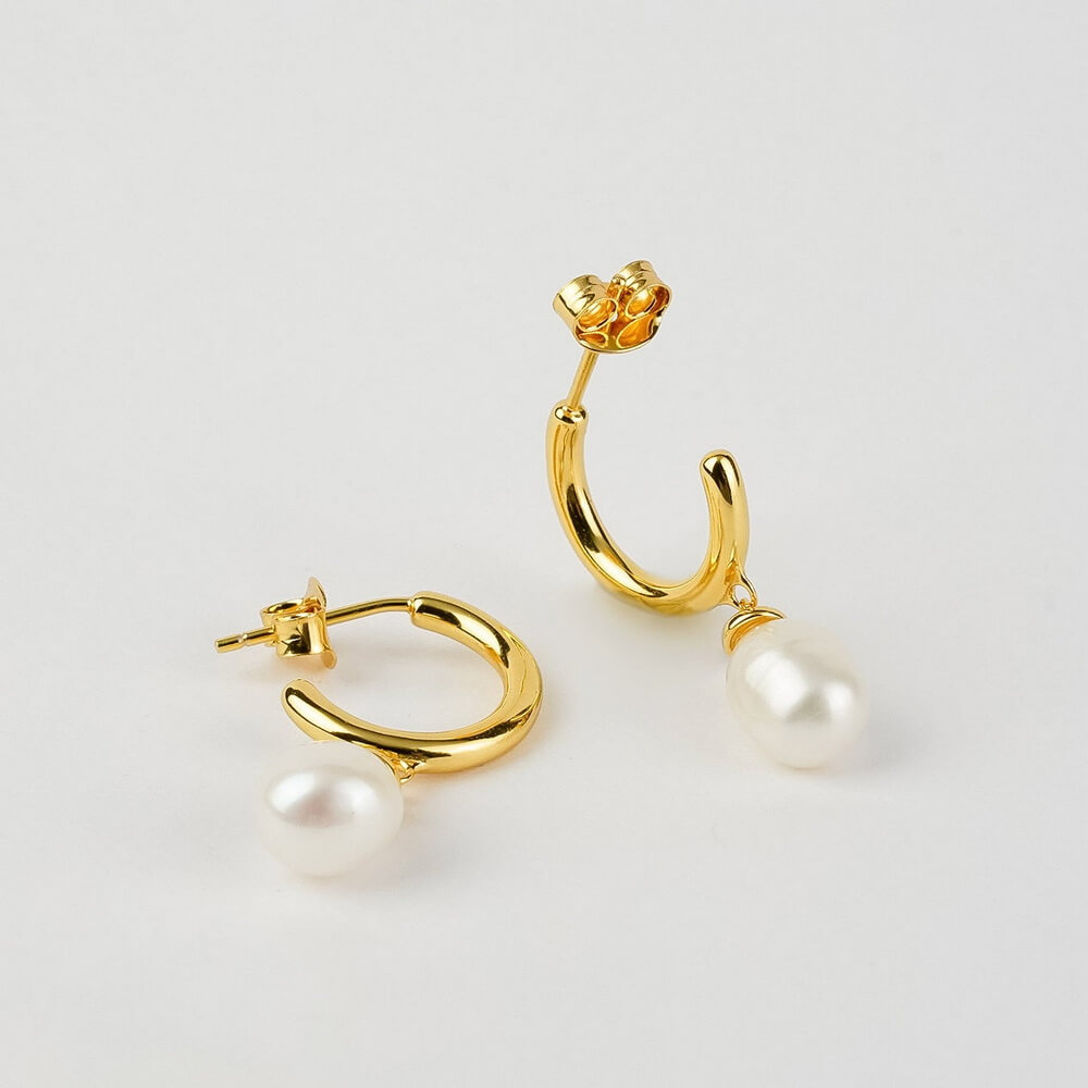 Bông Tai Ngọc Trai FW Thiết Kế UK Style (Open Back Pearl) - MOON Jewelry