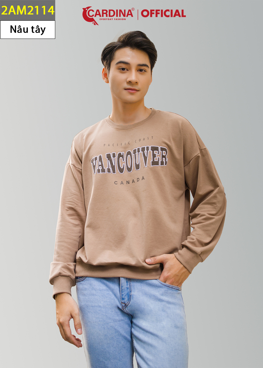 Áo Nỉ Nam Chất Cotton Da Cá Cao Cấp In Chữ Dáng Thể Thao Trẻ Trung 2AM21