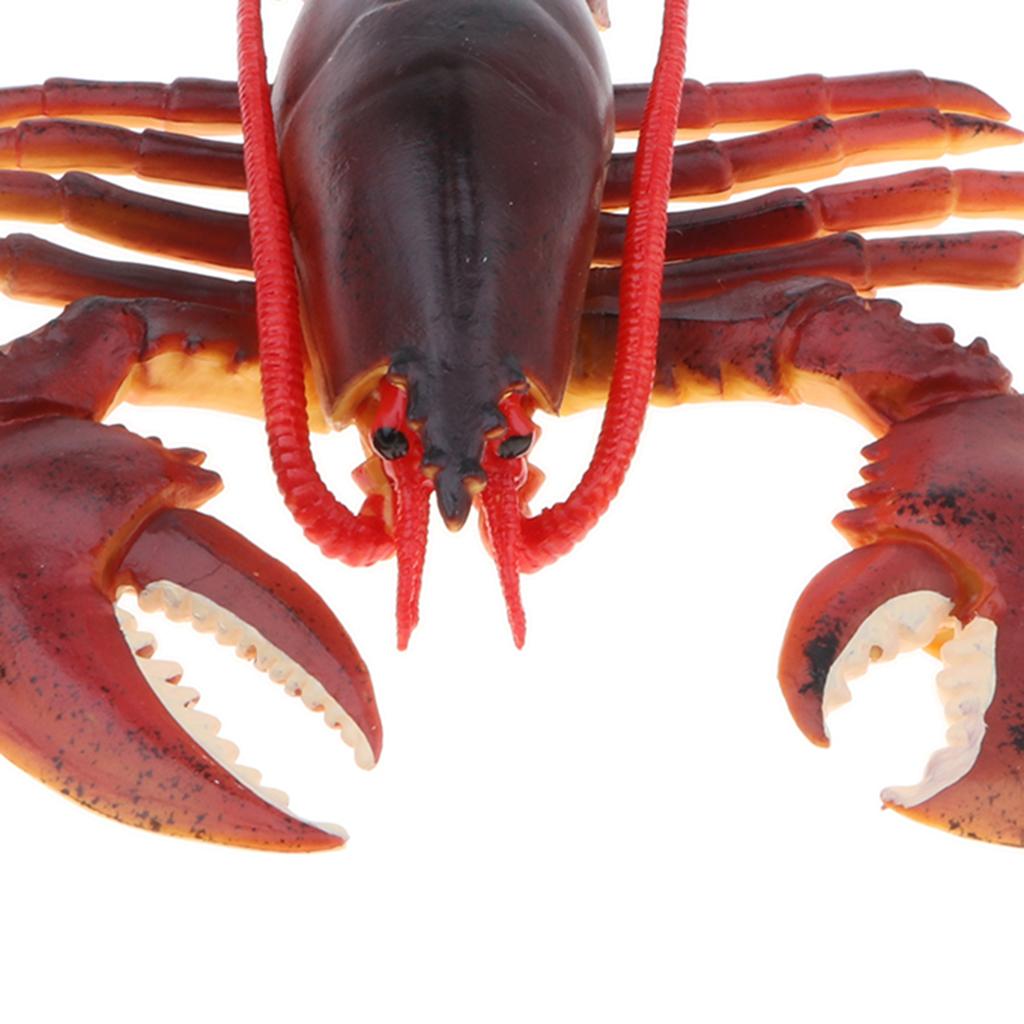 Plastic Ocean Animal Model Figurine Kids Toy Gift Home Decor Red Lobster