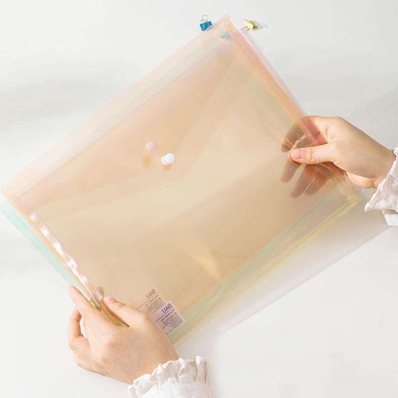 Túi Đựng Tài Liệu Clear Bag A4 - Deli EF766 - Màu Đỏ