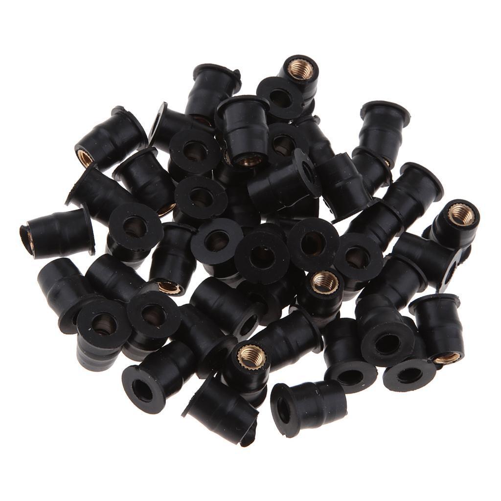 50 x Motorcycles Windshield Windscreen Bolts Kit Rubber  M5