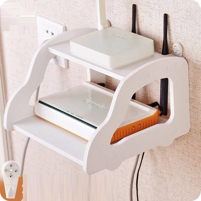 Kệ 2 tầng đựng Wifi, đầu kỹ thuật số... mô phòng hình dáng xe ô tô treo tường nhỏ gọn, chất liệu nhụa pvc siêu nhẹ, siêu bền