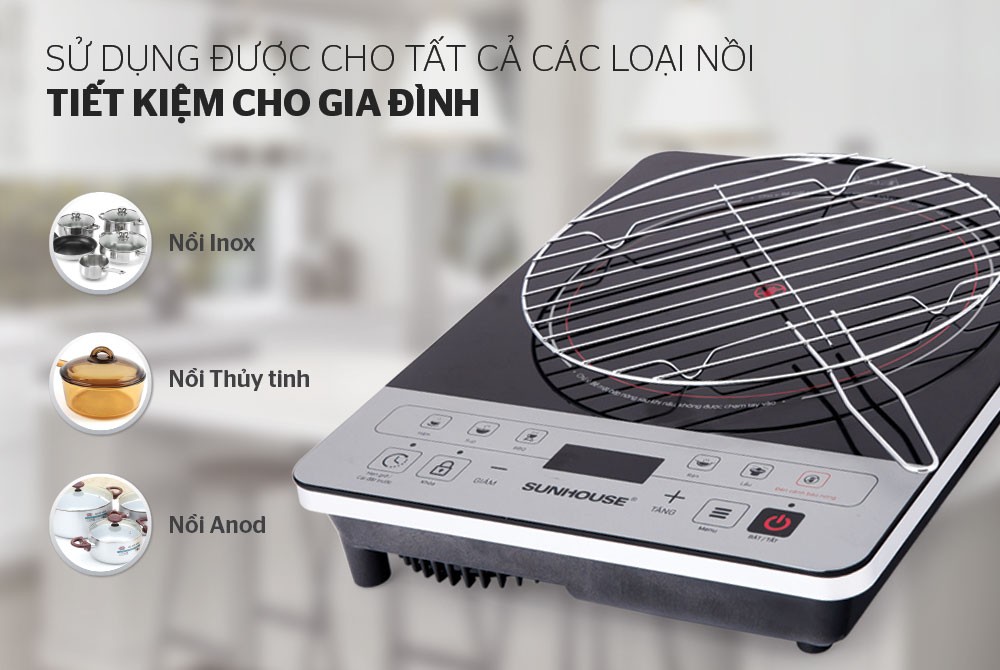 Bếp Hồng Ngoại Cảm Ứng Sunhouse SHD6005 - Hãng chính hãng