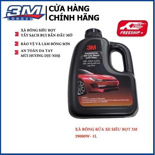 Xà bông rửa xe siêu bọt 3M Car Wash With Wax PN39000W- 1L - 3M Long Vu