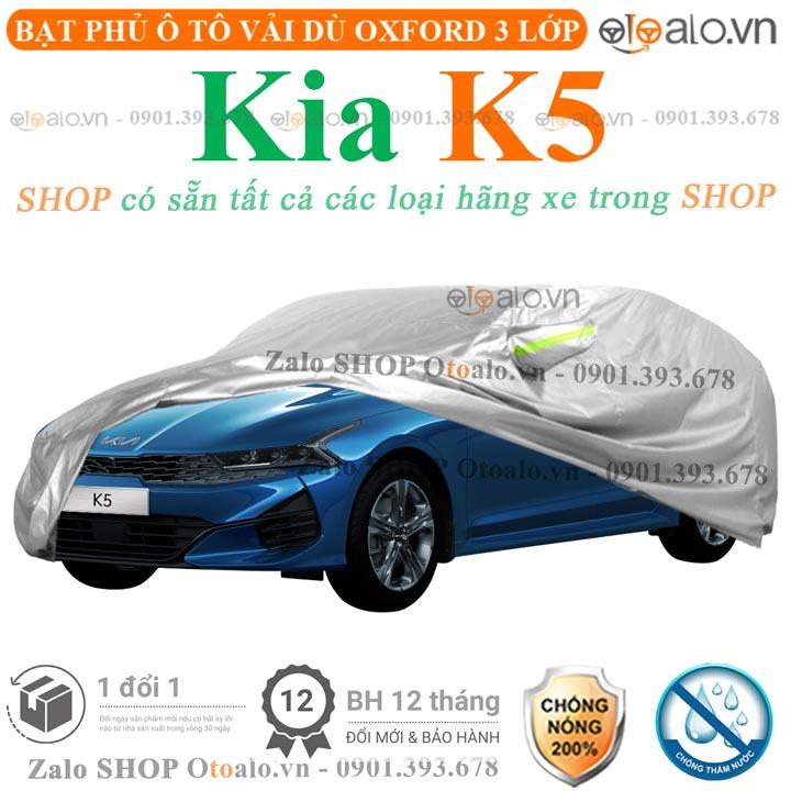 Bạt che phủ xe ô tô Kia K5 3 lớp cao cấp