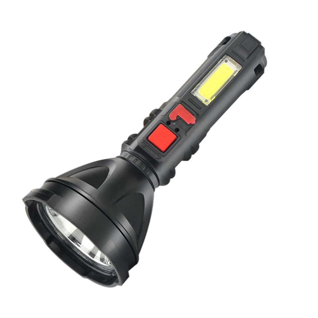 Rechargeable LED Flashlight, 4 Light Modes, Waterproof, COB Side Light Flashlight for Emergency, Hiking, Home and More, USB Cable Included