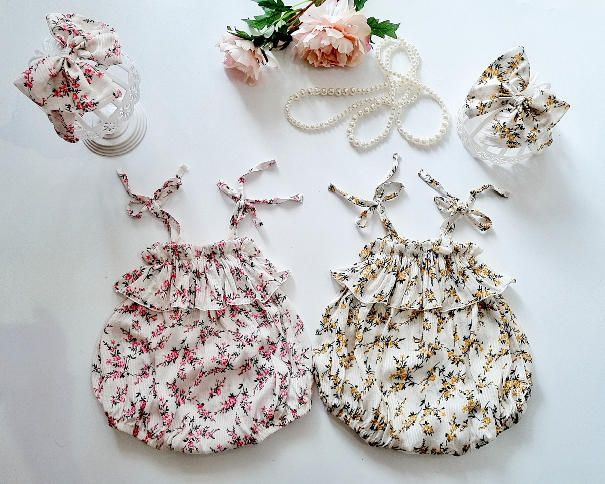 Body 2 dây bé gái 3 đến 12kg, Bodysuit chất boi thông hơi bé gái mát rượi