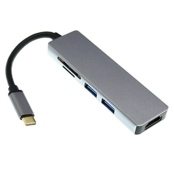 Cáp USB Type-C to HDMI + USB 3.0 Hỗ trợ đọc thẻ nhớ 5 in 1