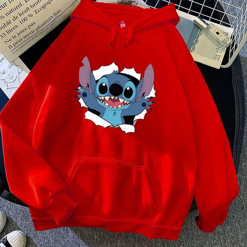 Áo hoodie nam nữ in hình stitch dễ thương,vải nỉ bông nón 2 lớp