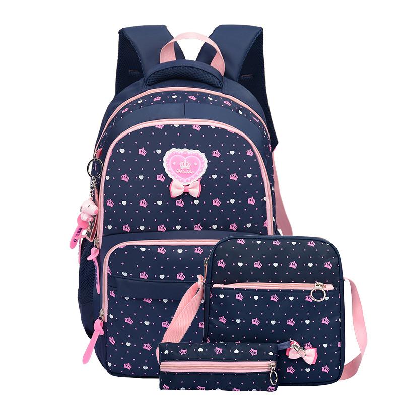 Trẻ Em Học Túi Ba Lô Túi Đựng Mới Nhật Bản SCHOOLBAGS Cho Bé Gái Bé Trai Ba Lô Trẻ Em Túi Chỉnh Hình Ba Lô 3 Cái/bộ