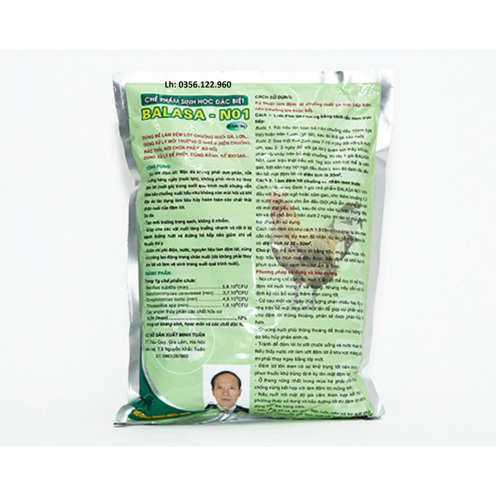 1kg Chế phẩm balasa đệm lót sinh học xử lý chuồng trại, môi trường