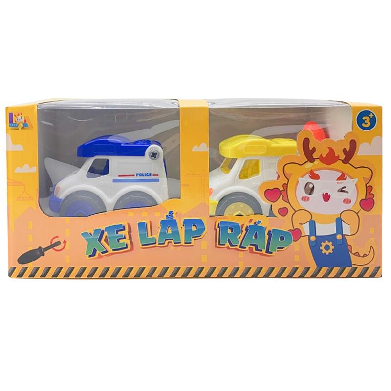 Bộ 2 Đồ Chơi Lắp Ráp Mô Hình Xe Cứu Thương, Cảnh Sát Hoặc Bưu Chính - LAToys LA368H-12
