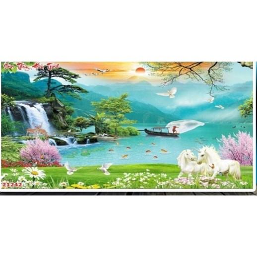 Tranh đính đá Sơn thủy hữu tình - LV320