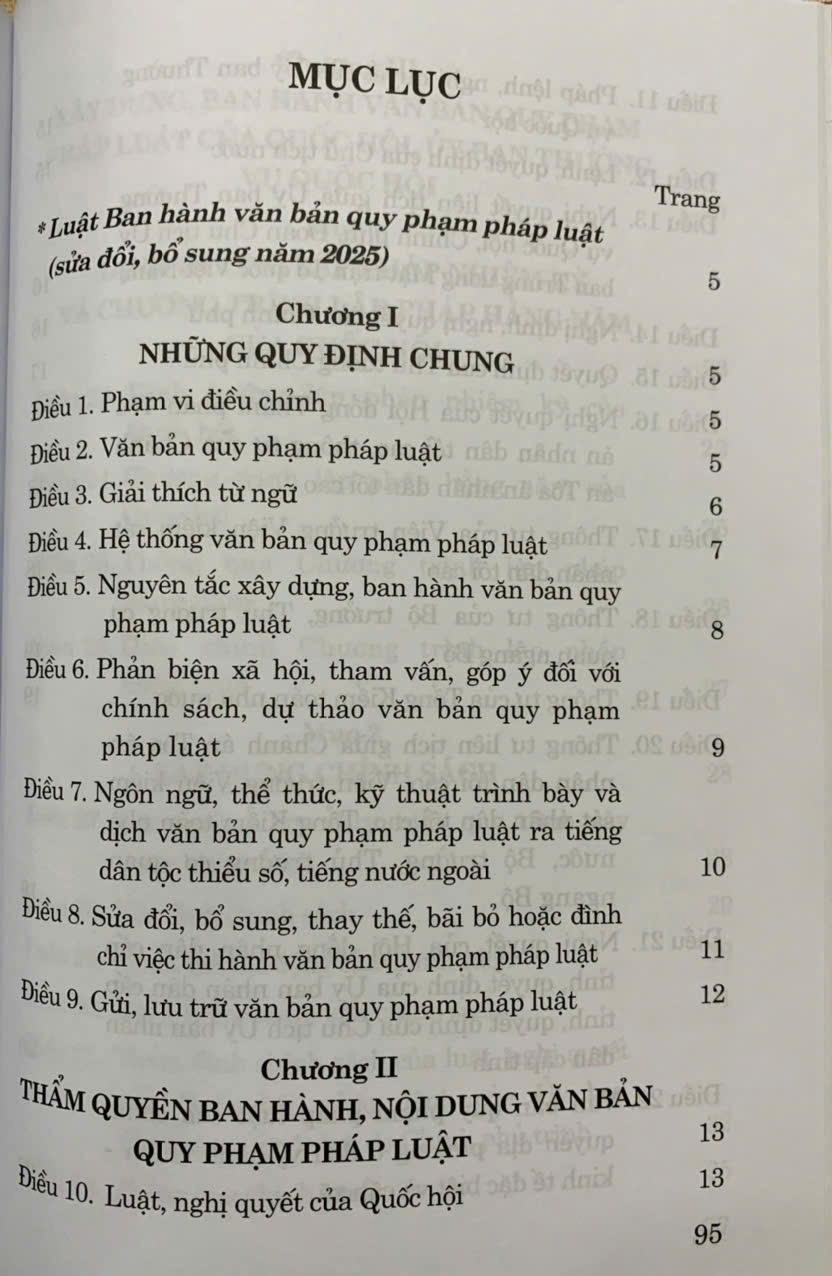 Luật ban hành văn bản quy phạm pháp luật (Sửa đổi, bổ sung năm /2025)