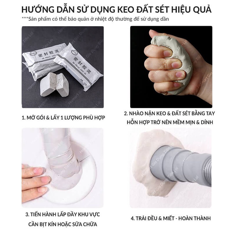 Xi măng dẻo chống thấm bịt lỗ hở tường, đường ống điều hoà, ống nước tiện dụng