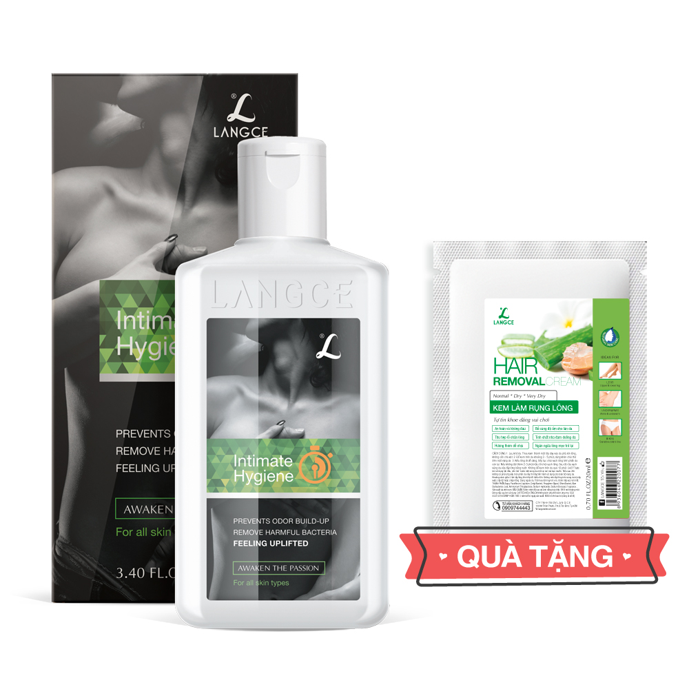 Gel Vệ Sinh Nước Hoa Vùng Kín Hạnh Phúc Thăng Hoa100ml TẶNG Kem Làm Rụng Lông Trắng Da 20ml LANGCE
